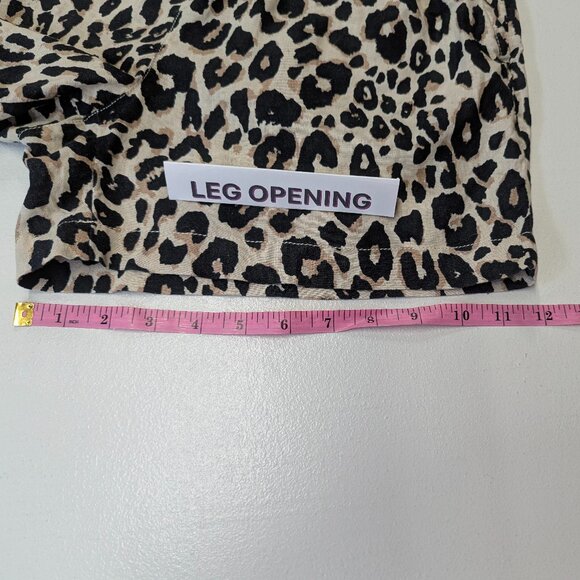 Sanctuary On Repeat Leopard Print Drawstring Linen Blend Shorts *Size Small - Picture 3 of 11